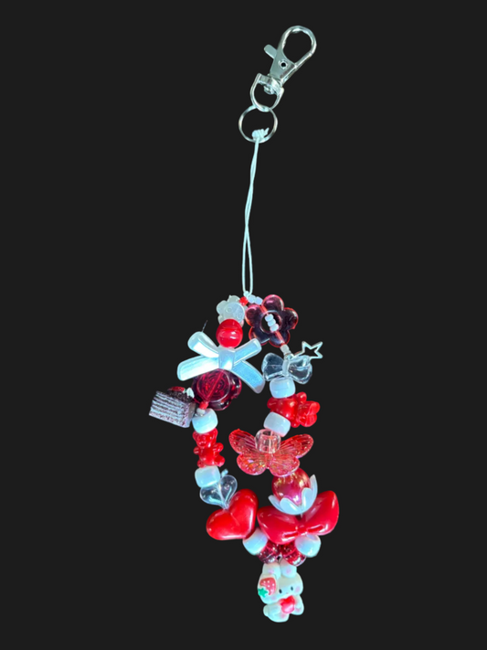 y2k red phone landyards/keychains