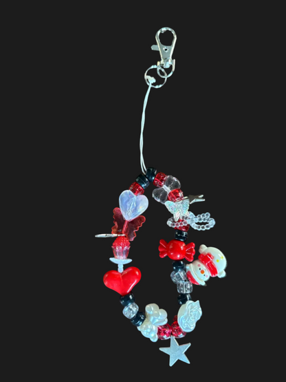 y2k red phone landyards/keychains