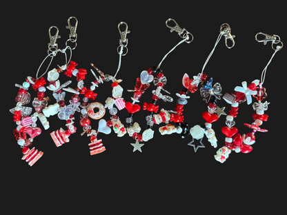 y2k red phone landyards/keychains