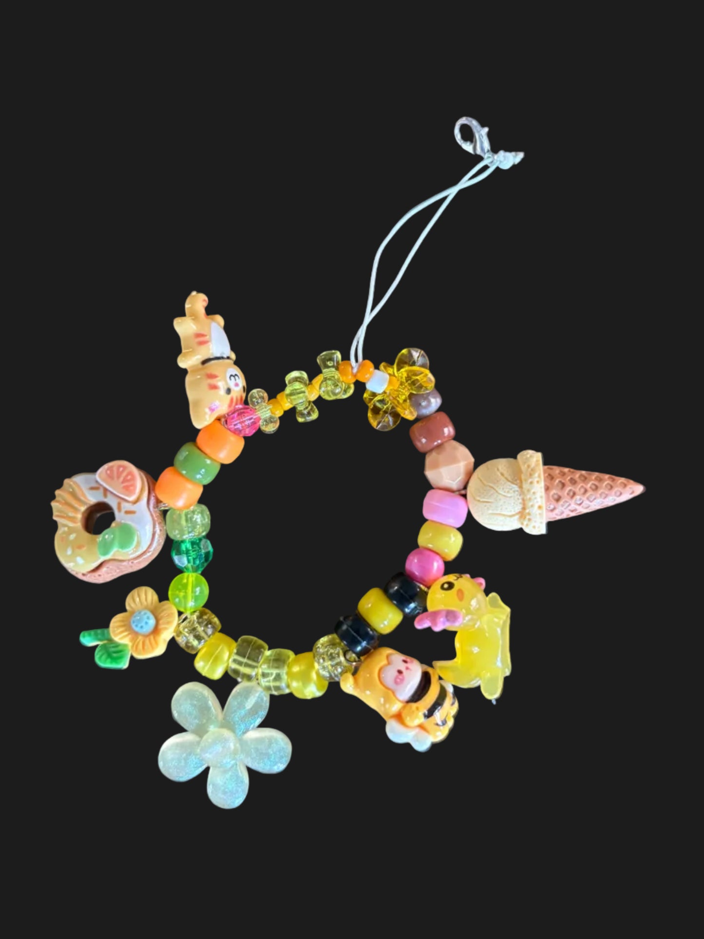 y2k orange phone landyards/keychains