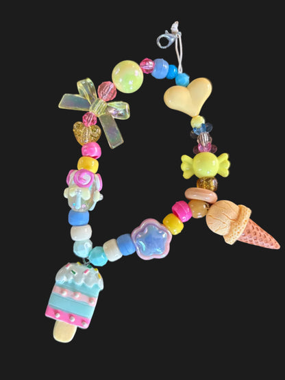 Cute y2k pink and blue phone lanyards/keychain