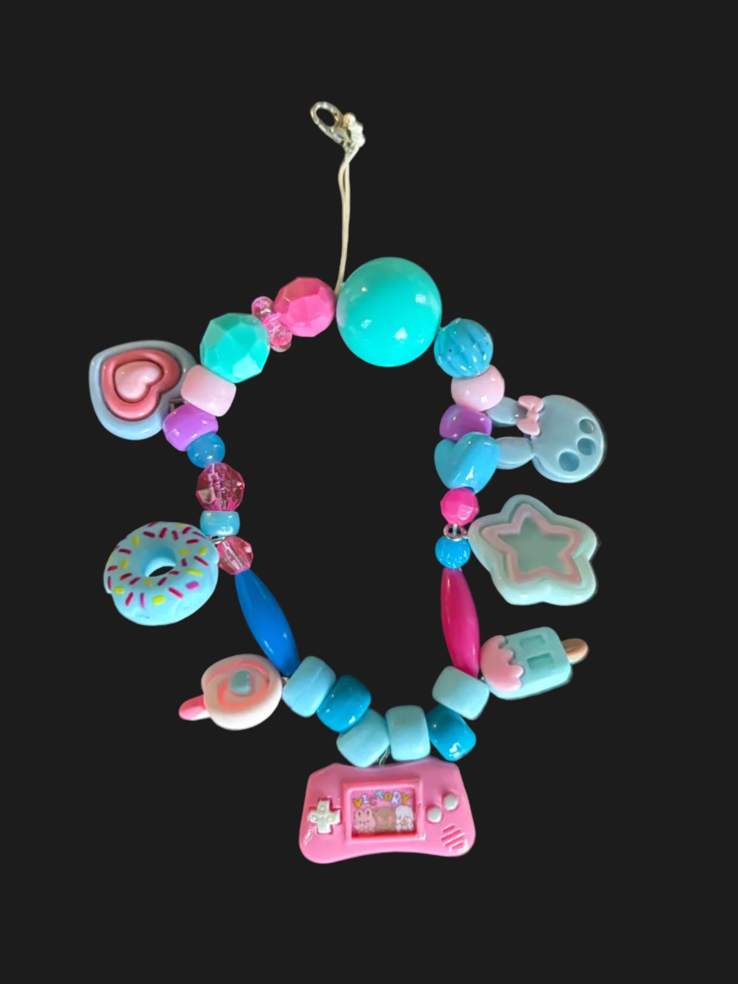 Cute blue y2k phone lanyards/keychain charms