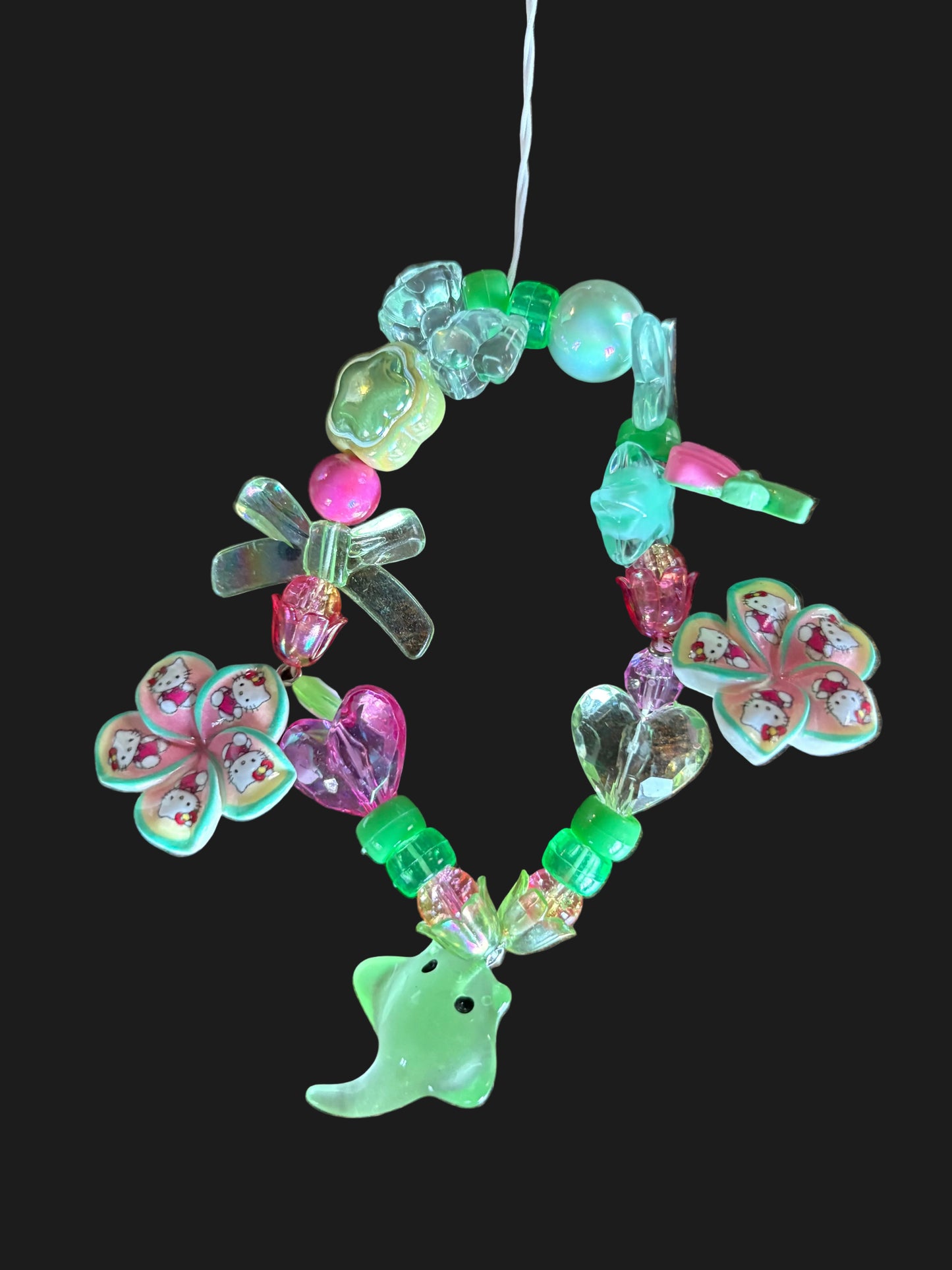 y2k green phone landyards/keychains