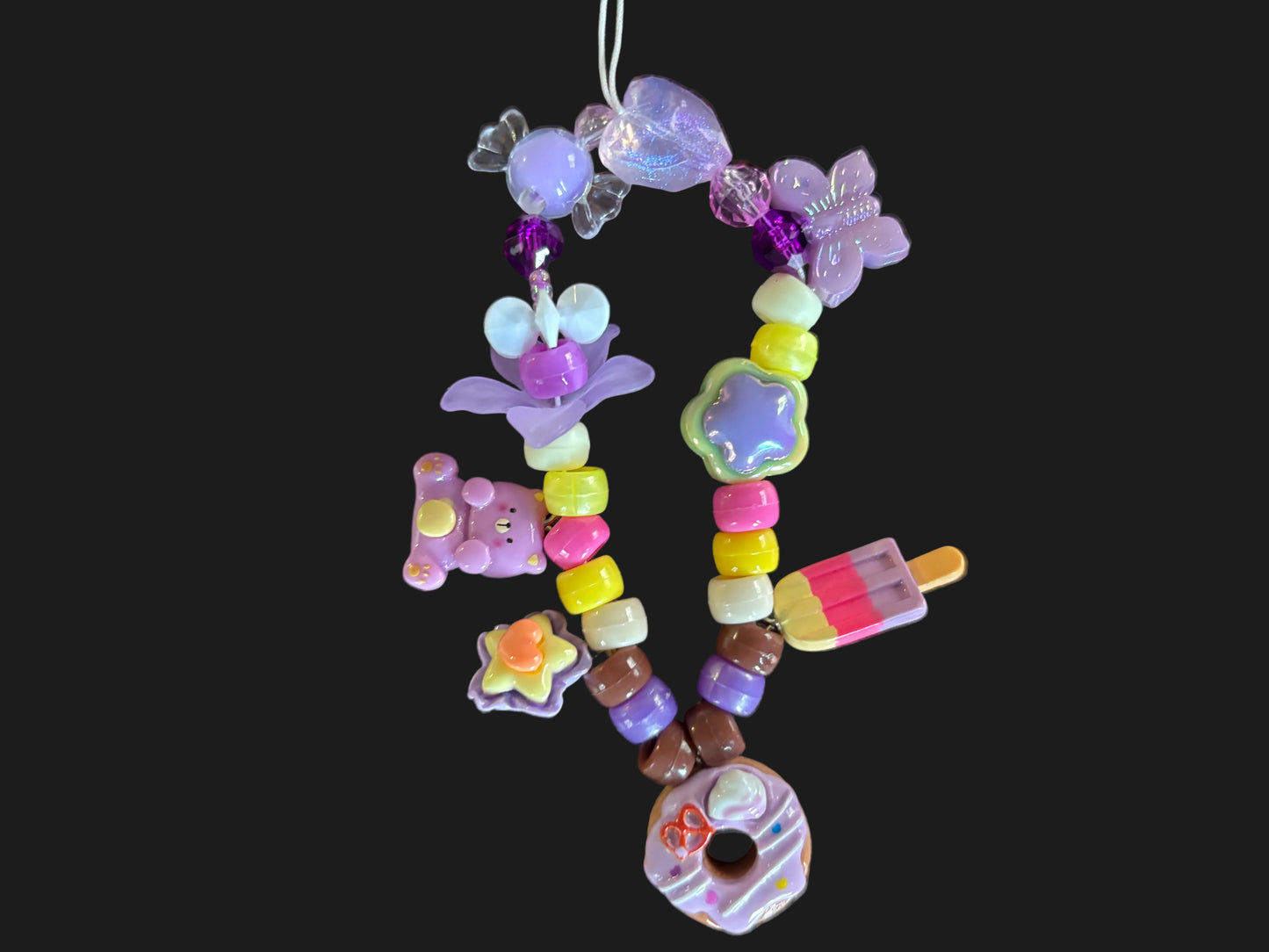 Cute purple y2k phone lanyards/keychain charms