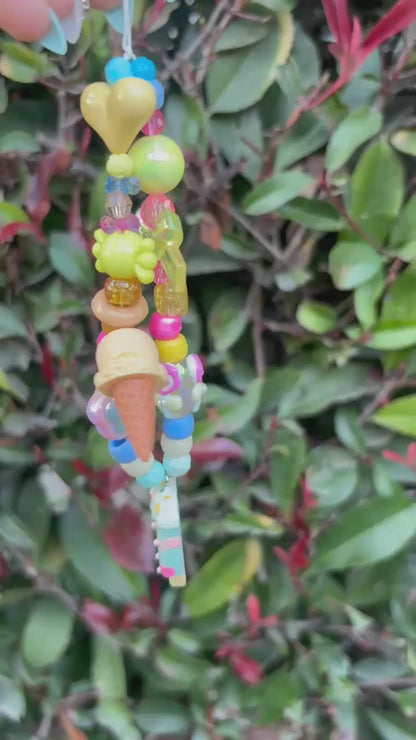 Cute y2k pink and blue phone lanyards/keychain