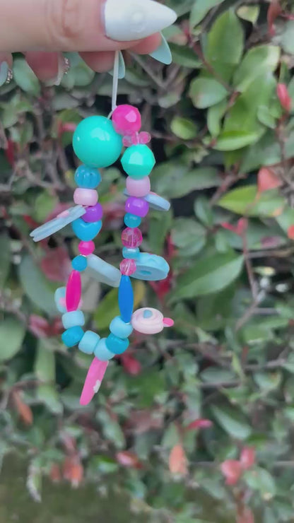 Cute blue y2k phone lanyards/keychain charms