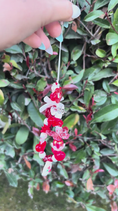 y2k red phone landyards/keychains