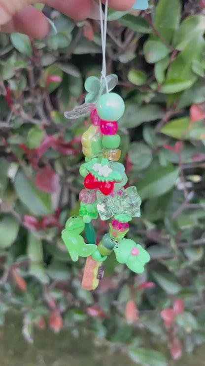 y2k green phone landyards/keychains