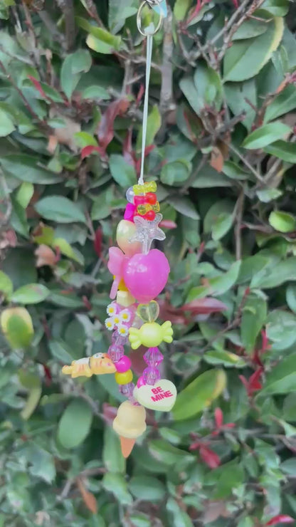 Cute y2k pink and blue phone lanyards/keychain