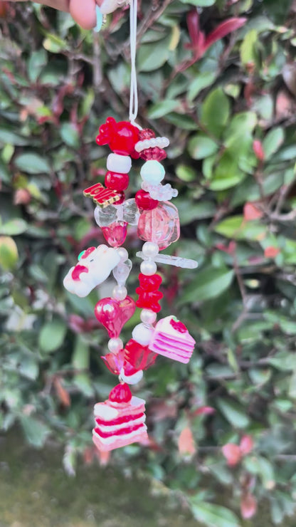 y2k red sweets phone keychains