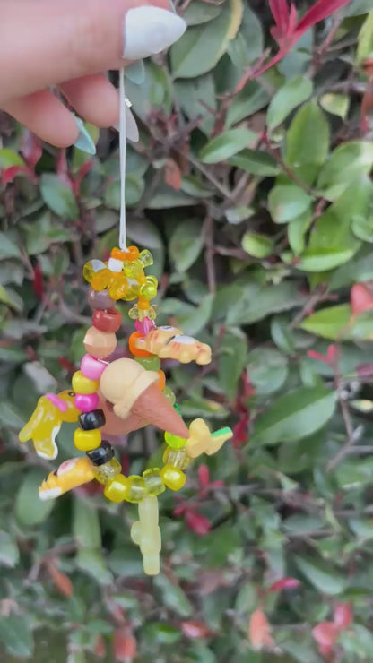 y2k orange phone landyards/keychains