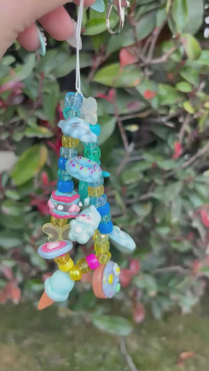 Cute blue y2k phone lanyards/keychain charms